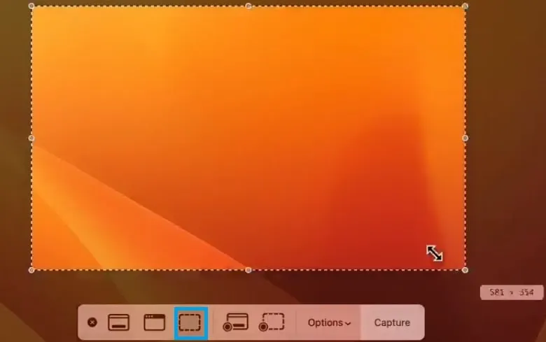 Capture a screen portion on mac